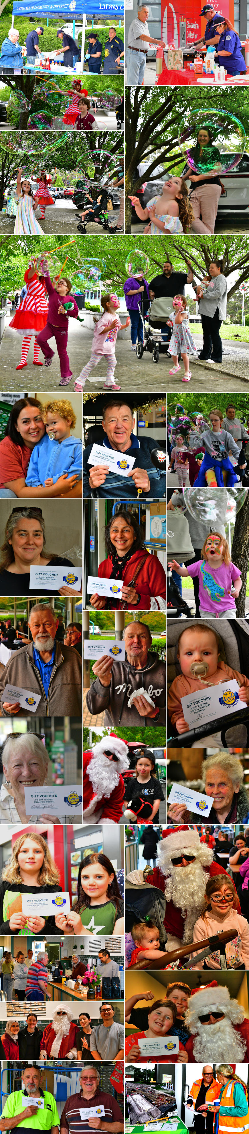 collage of people and activities at the market