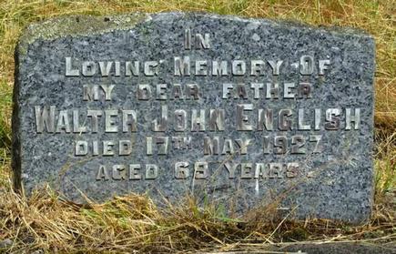 Headstone of Walter J English, died 17th May 1927