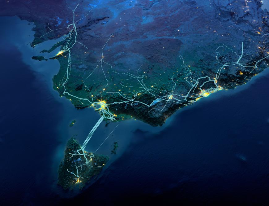 Picture/Map of the Mainus link in the eastern electricity grid