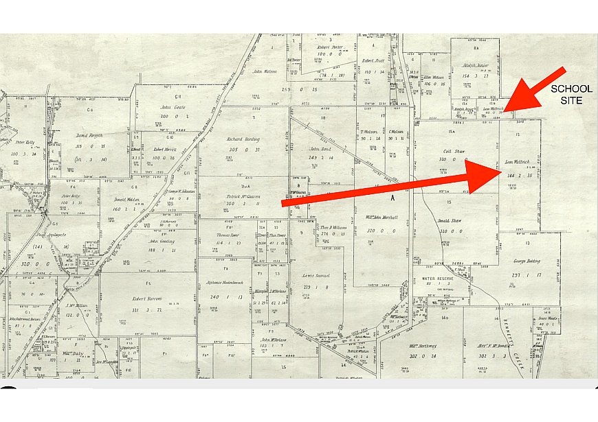 Titles map showing Wuttrich Selection near the current school