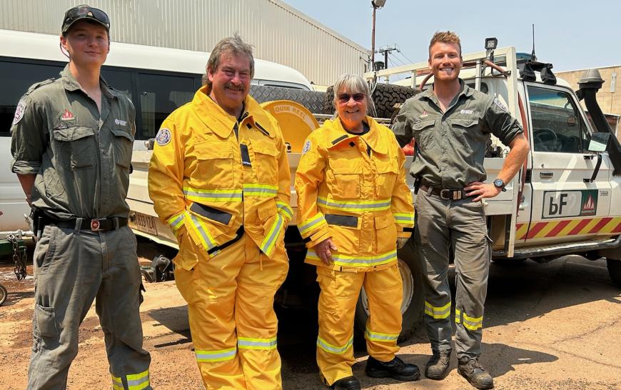 Fire Training in NT - on the job in high viz