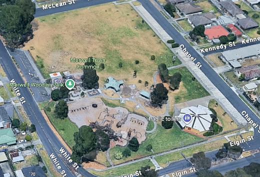 Current aerial view of Morwell Town Common
