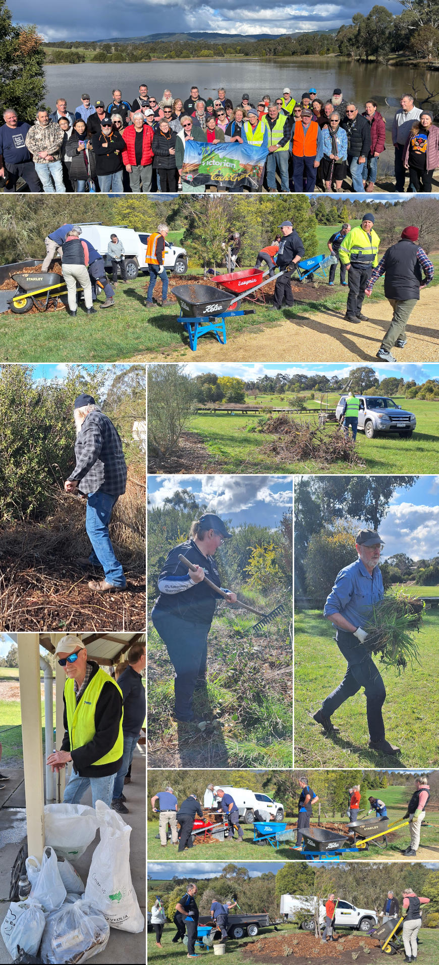 Montage of images from the cache crawl working party