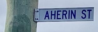 Aherin St Sign