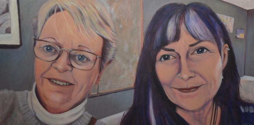 Portraits of two women