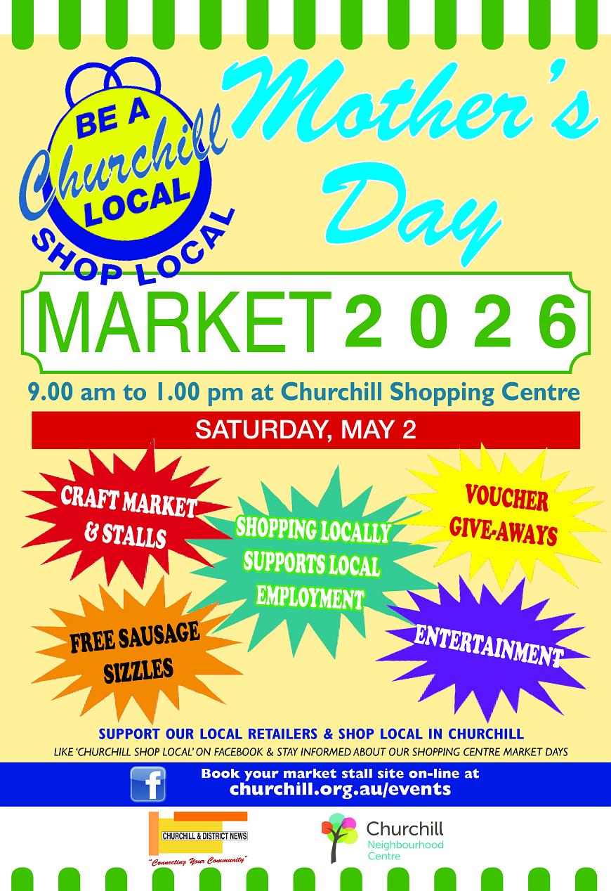 Shop local market days - 4th May, 24th August, 7th December