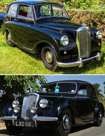 Two vintage cars - Mayflower and Riley