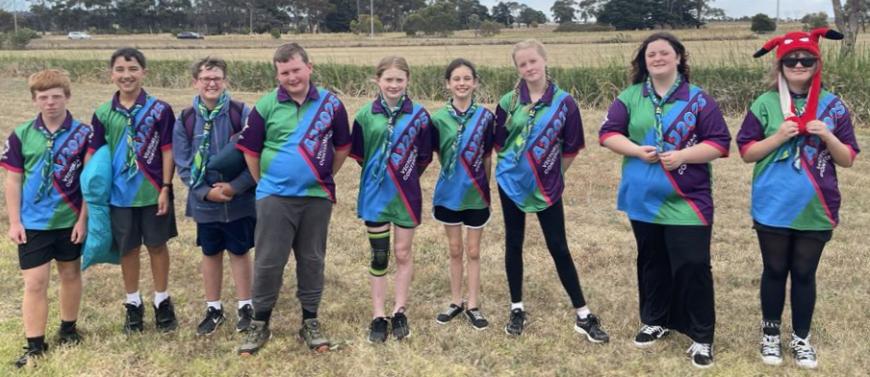 The Scouts from Churchill in AJ2025 shirts