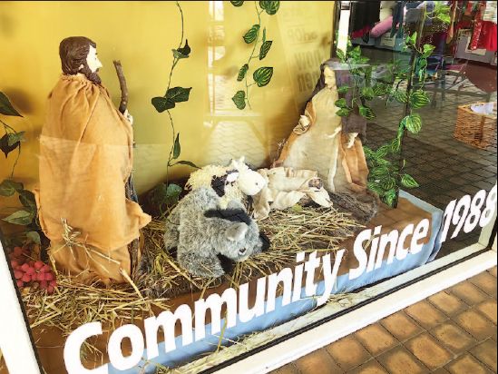 Lifeline window nativity scene