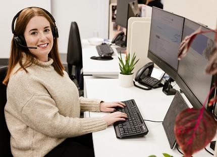 operator facing computer